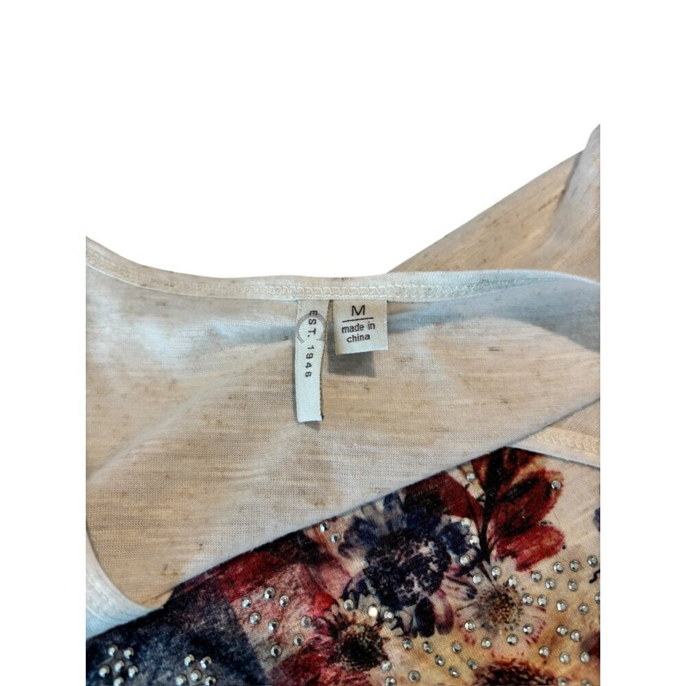 Women's White US Flag Top - Picture 4 of 7
